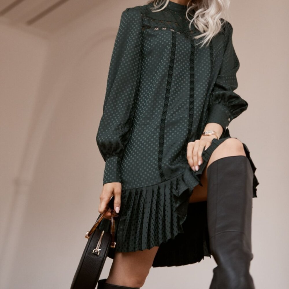 TED BAKER DARK GREEN DRESS